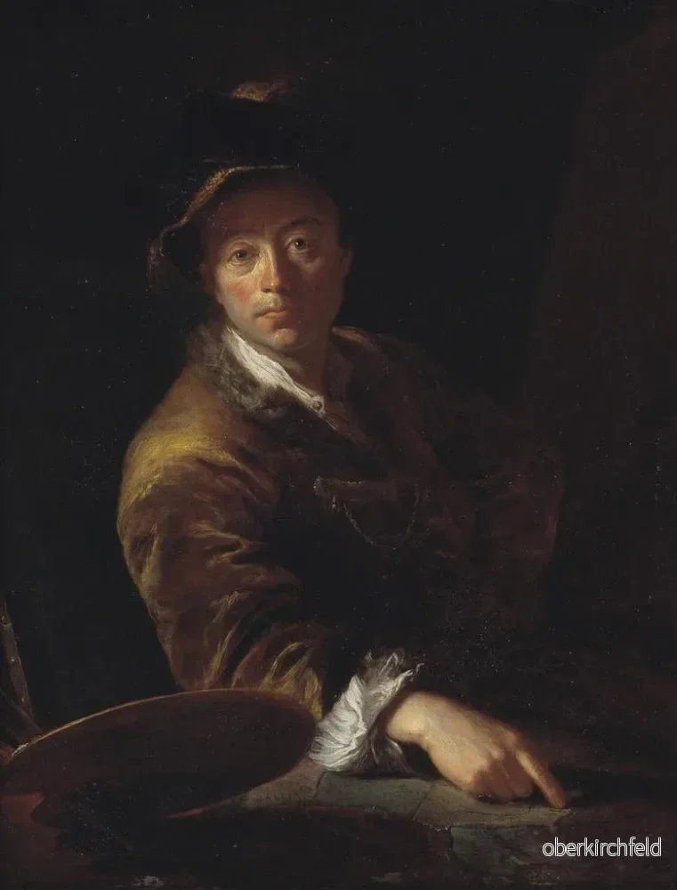 Målning av en troligen C. L. Agricola 1667-1719 - Antoine Pesne | Konsttryck - Bild 2