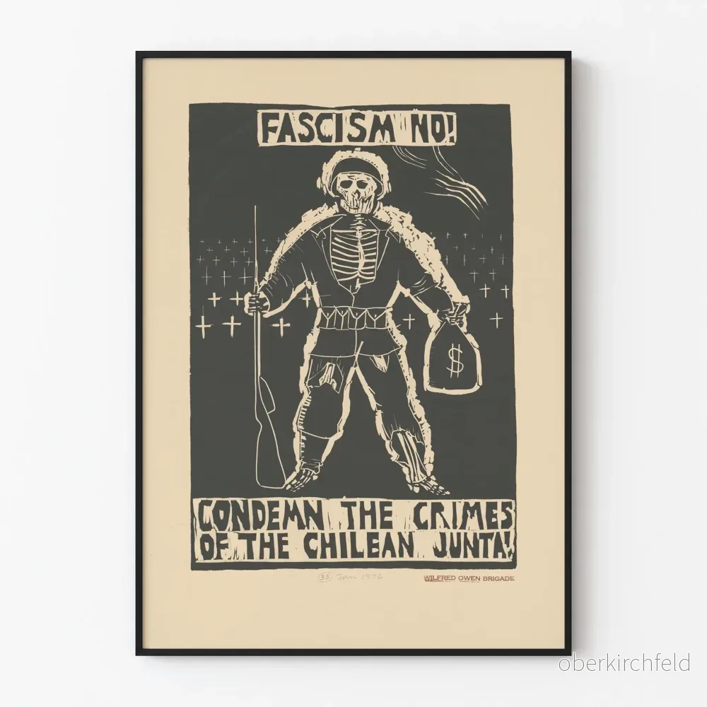 Affisch nr mot fascismen – Fördömande av de chilenska juntans brott Affisch nr mot fascismen – Fördömande av de chilenska juntans brott