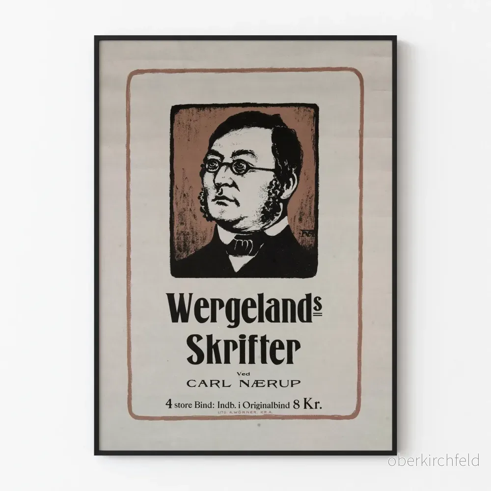 Vintageposter av Wergelands Skrifter av Carl Nærup