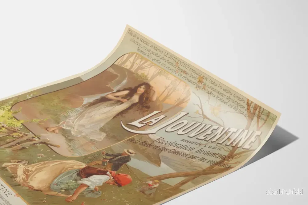 Vintageposter La Jouventine - Snabbfärgning av skägg och hår - Bild 3
