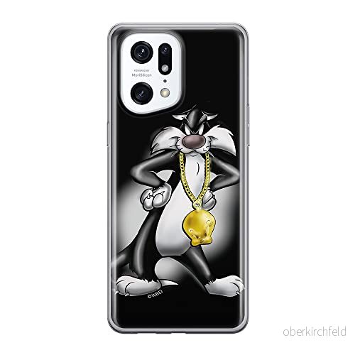 ERT GROUP mobiltelefonfodral för Oppo FIND X5 PRO originalt och officiellt licensierat Looney Tunes mönster Sylvester 002 anpassad till formen på mobiltelefonen, fodral tillverkad av TPU plast 5905511400910