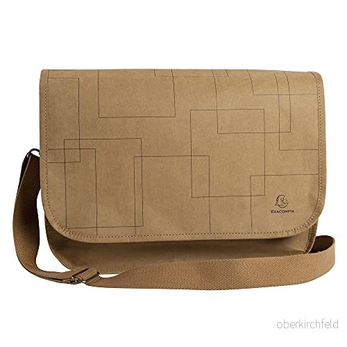 Exacompta Ref 17650E Besace Eterneco vegetabiliskt ursprung och veganskt rivsäkert vattenavvisande material skyddat fack för bärbar dator mått 39 x 27 13 cm 3130630176503