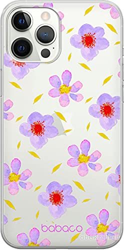 ERT GROUP mobiltelefonfodral för Apple Iphone 12 PRO MAX originalt och officiellt licensierat Babaco mönster Flowers 022 Vit optimalt anpassad till formen på mobiltelefonen, gedeeltelijk transparant 5903932650495