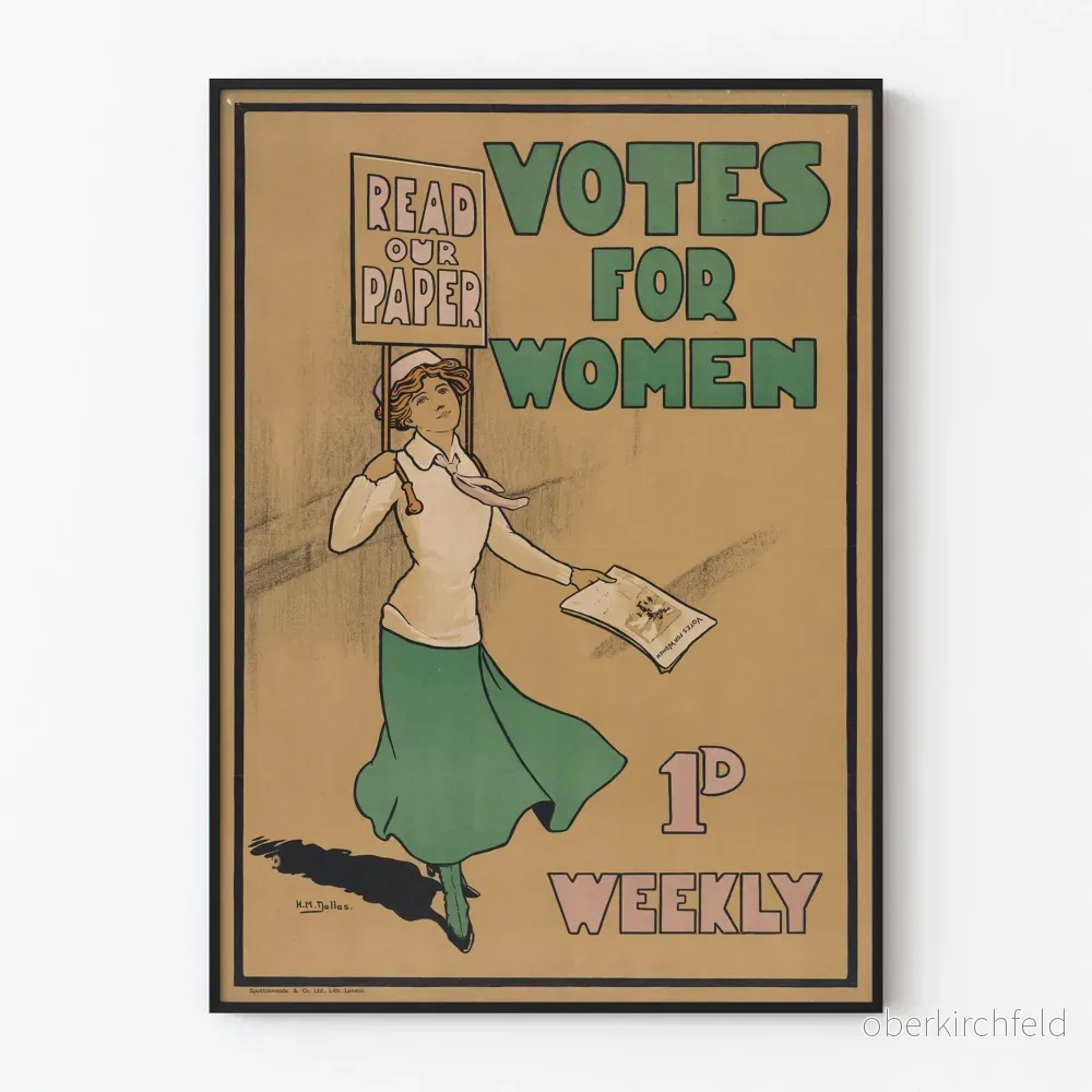 Vintageposter för Kvinnors Rättigheter - Engagerad Väggdekoration