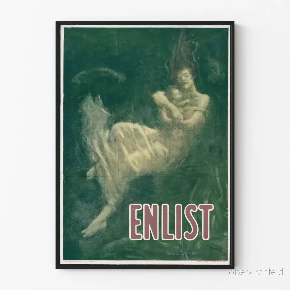 Vintageposter Enlist - Underwater föräldraillustration