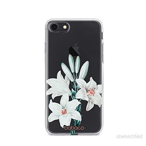 ERT GROUP mobiltelefonfodral för Iphone 7/8/ SE 2/ 3 originalt och officiellt licensierat Babaco mönster Flowers 039 optimalt anpassad till formen på mobiltelefonen, gedeeltelijk transparant 5905131307255