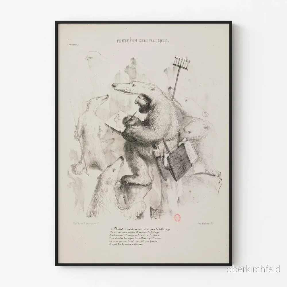 Karikatyrrposter i vintage litografi för väggdekoration Karikatyrrposter i vintage litografi för väggdekoration