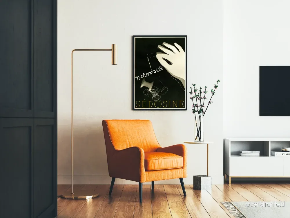 Vintageposter Sédosine Nervosité för väggdekoration - Bild 2