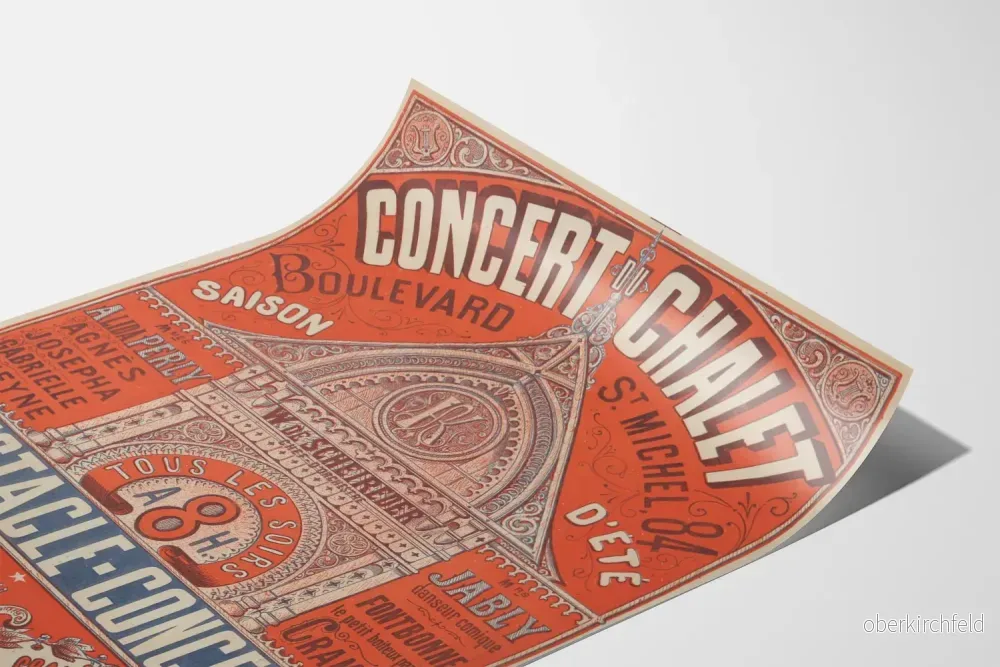 Vintageposter för konsertföreställning Chalet boulevard St Michel - Bild 3