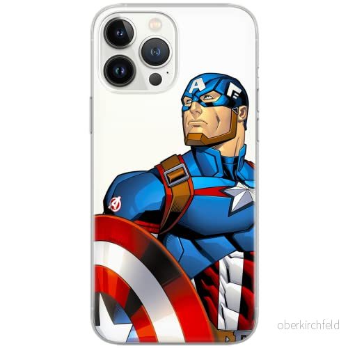 ERT GROUP mobiltelefonfodral för Iphone 13 PRO originalt och officiellt licensierat Marvel mönster Captain America 011 Vit optimalt anpassad till formen på mobiltelefonen, gedeeltelijk transparant 5903932876802