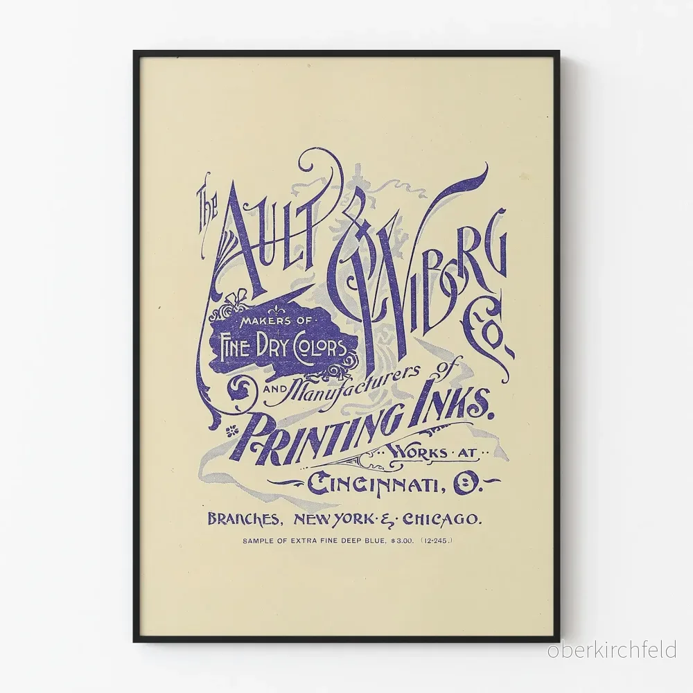 Vintage reklamposter för Ault & Wiborg – Tryckfärger och torra färger
