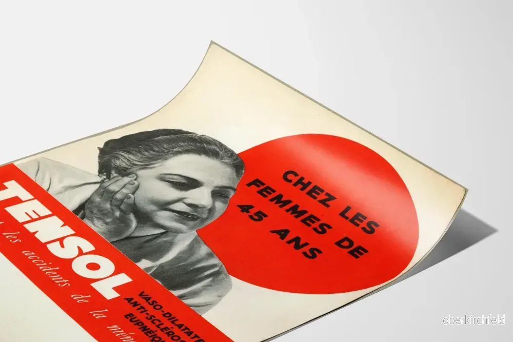 Vintageposter Tensol - Hälsopromotion för klimakteriet - Bild 3