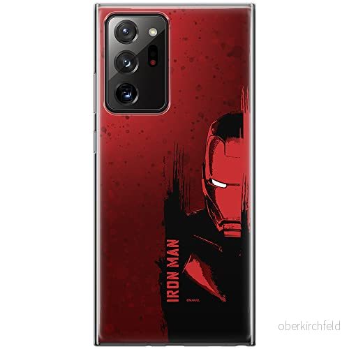 ERT GROUP mobiltelefonfodral för Samsung GALAXY NOTE 20 ULTRA originalt och officiellt licensierat Marvel mönster Iron Man 004 anpassad till formen på mobiltelefonen, fodral tillverkad av TPU plast 5903040356098