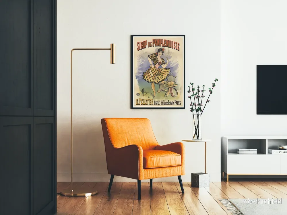 Vintageposter för Grapefrukt Sirap E. Pelletier Paris - Bild 2