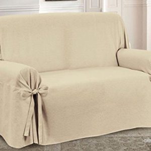 BIANCHERIAWEB Soffskydd med rosett, sofföverdrag för soffa, skyddsöverdrag, tillverkad i Italien, 2 sits färg dyrbar grå 8056710009101 BIANCHERIAWEB Soffskydd med rosett, sofföverdrag för soffa, skyddsöverdrag, tillverkad i Italien, 2 sits färg dyrbar grå 8056710009101