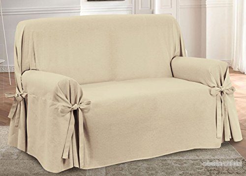 BIANCHERIAWEB Soffskydd med rosett, sofföverdrag för soffa, skyddsöverdrag, tillverkad i Italien, 2 sits färg dyrbar grå 8056710009101