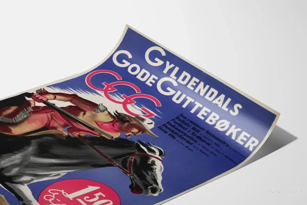 Vintageposter Gyldendals Gode Gossböcker dekorativ - Bild 3