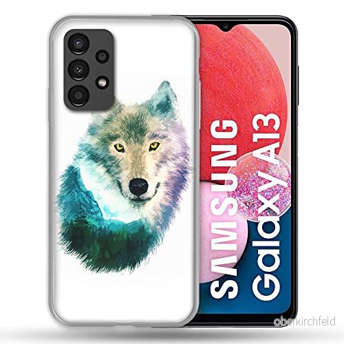 Fodral för Samsung Galaxy A13 djur varg berg 3614848280080