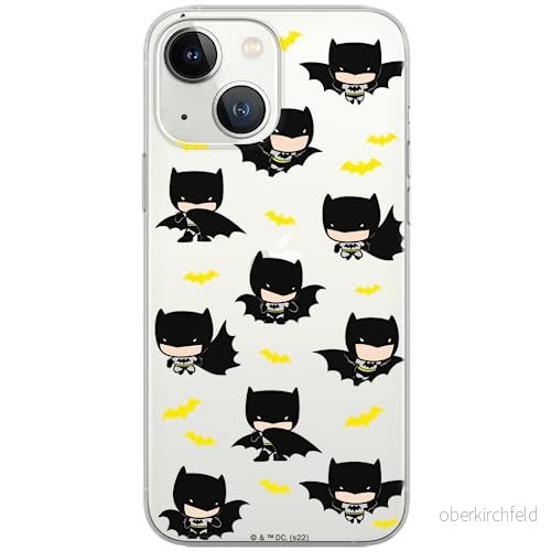 ERT GROUP mobiltelefonfodral för Iphone 13 MINI originalt och officiellt licensierat DC mönster Batman 077 optimalt anpassad till formen på mobiltelefonen, gedeeltelijk transparant 5905131505330