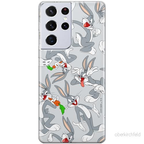 ERT GROUP mobiltelefonfodral för Samsung S21 ULTRA originalt och officiellt licensierat Looney Tunes mönster Bugs 013 optimalt anpassad till formen på mobiltelefonen, fodral tillverkad av TPU plast 5905511658168