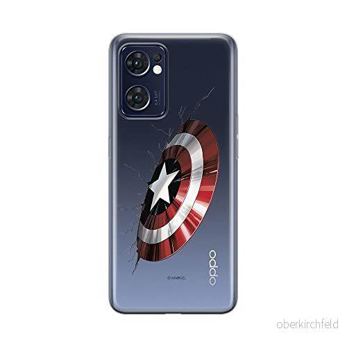 ERT GROUP mobiltelefonfodral för Oppo RENO 7 5G originalt och officiellt licensierat Marvel mönster Captain America 023 optimalt anpassad till formen på mobiltelefonen, gedeeltelijk transparant 5905511309206