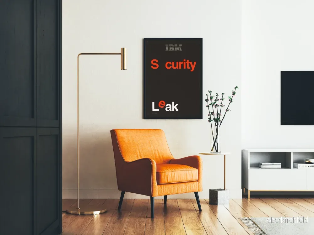 IBM Security läckage poster minimalistisk design - Bild 2