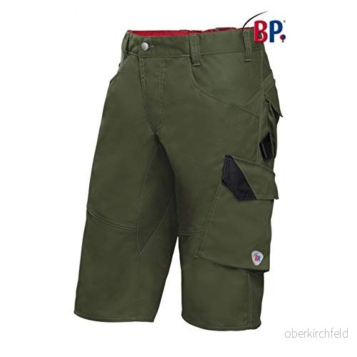 BP 1993 570 73 shorts elastisk rygg ergonomiskt snitt smal silhuett 65% polyester, 35% bomull normal passform storlek: 50 n färg: oliv 4055301587985