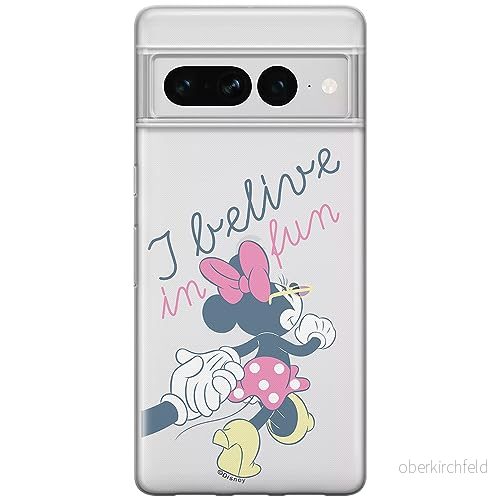 ERT GROUP mobiltelefonfodral för Google PIXEL 7 PRO originalt och officiellt licensierat Disney mönster Minnie 005 optimalt anpassad till formen på mobiltelefonen, gedeeltelijk transparant 5905795179113