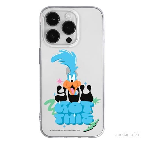 ERT GROUP mobiltelefonfodral för Iphone 14 PRO originalt och officiellt licensierat Looney Tunes mönster Roadrunner 003 optimalt anpassad till formen på mobiltelefonen, gedeeltelijk transparant 5905795125981