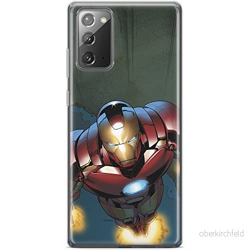ERT GROUP mobiltelefonfodral för Samsung GALAXY NOTE 20 originalt och officiellt licensierat Marvel mönster Iron Man 017 optimalt anpassad till formen på mobiltelefonen, fodral tillverkad av TPU plast 5903040459102