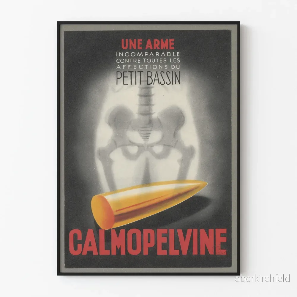 Vintageposter Calmopelvine - Retro medicinsk väggdekoration