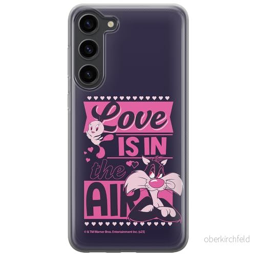 ERT GROUP mobiltelefonfodral för Samsung S23 originalt och officiellt licensierat Looney Tunes mönster Sylvester & Tweety 007 anpassad till formen på mobiltelefonen, fodral tillverkad av TPU plast 5905795123352