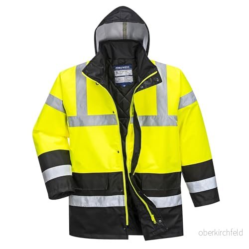 Portwest S466YBRXXXL - Hi-Vis Kontrast Trafikjacka - Gul/Svart 5036108255931