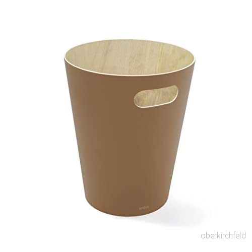Umbra Woodrow 2 Gallon modern papperskorg, sopkorg, soptunna eller återvinningsbehållare för hem kontor, Sierra 28295383585