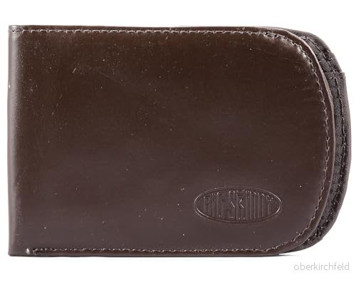 Big Skinny herr kurva läder dubbelvikt smal plånbok, rymmer upp till 20 kort, brun 815456012350