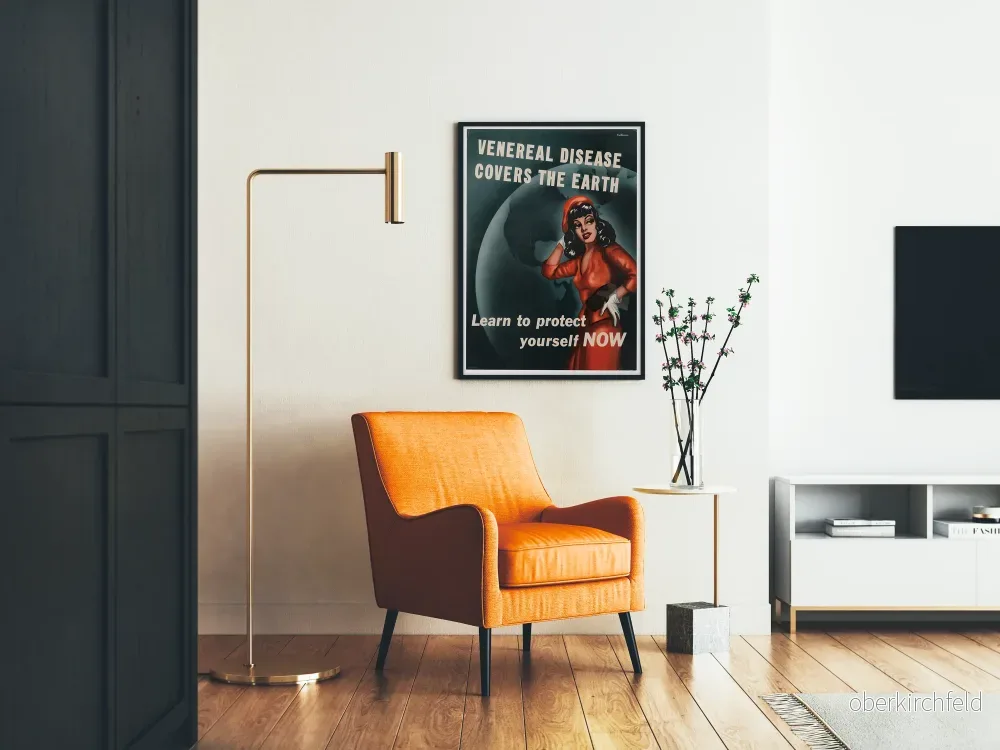 Vintageposter Venereal Disease Covers The Earth - Retro väggdekoration - Bild 2