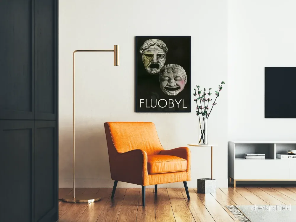 Vintageposter med teatermasker Fluobyl - Bild 2