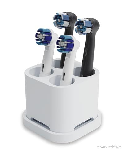 Qikfresh 4st tillbehör borsthållare och tandborsthållare för tandborsthuvuden från Oral B, iO, Philips Sonicare, Waterpik, Fairywill Tillverkad av livsmedelssäker silikon 4260584080164