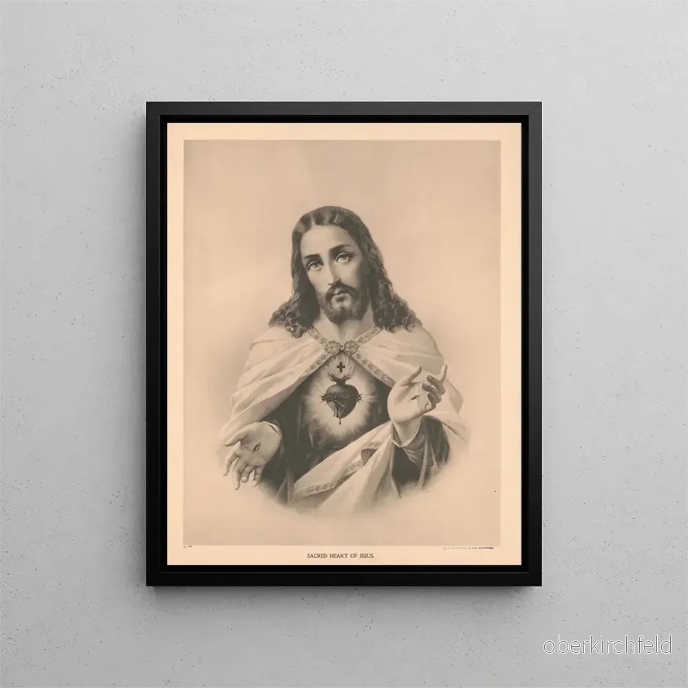Helig målning – Jesu hjärta – O. S. Silberman | Konsttryck Helig målning – Jesu hjärta – O. S. Silberman | Konsttryck