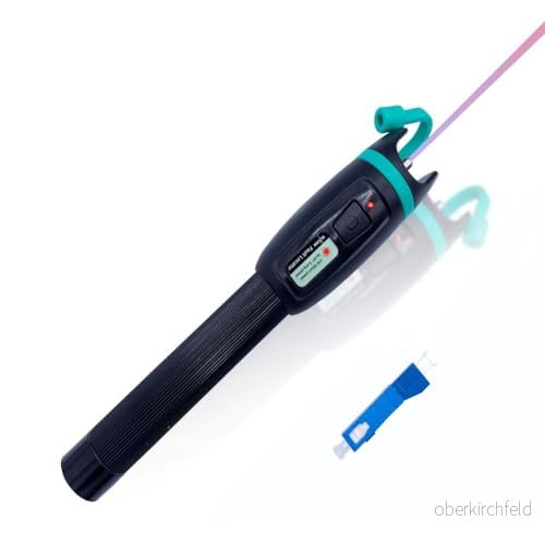 Elfcam - FTTH fibertestare, visuell fellokalisering, leverans med adaptern SC hane till LC hona, universell fiberoptisk kabel testmätare för FC ST E2000, 10mW 768563273681