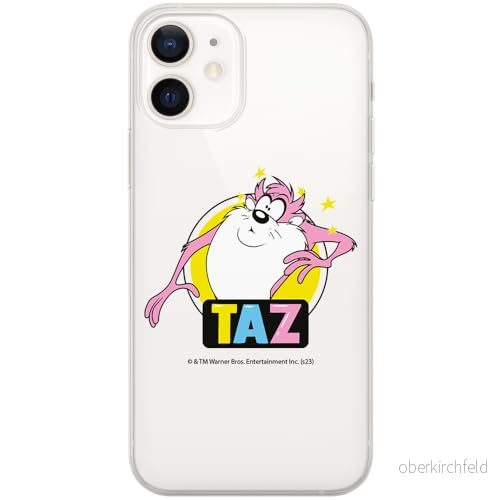 ERT GROUP mobiltelefonfodral för Iphone 12 Mini originalt och officiellt licensierat Looney Tunes mönster Tasmanian 007 optimalt anpassad till formen på mobiltelefonen, gedeeltelijk transparant 5905795137014