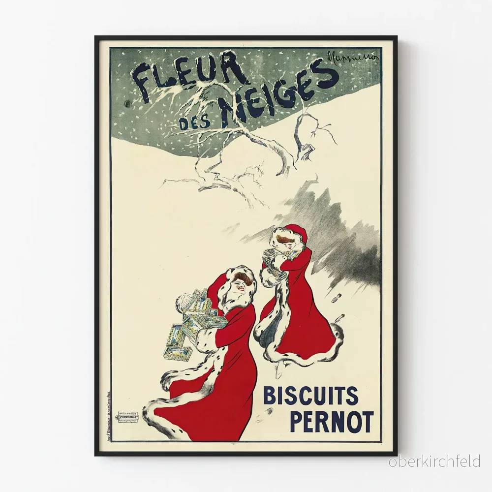 Vintageposter Blomma av snö, Pernot Rouge och Snö