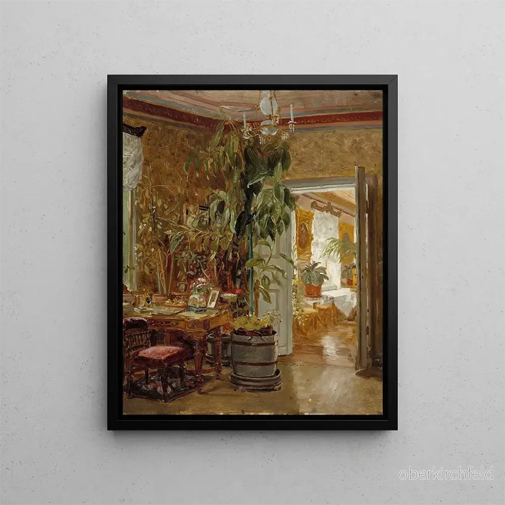 Målning av inomhusbilden i Hallonblads Hympl Manor – Adolf von Becker Målning av inomhusbilden i Hallonblads Hympl Manor – Adolf von Becker
