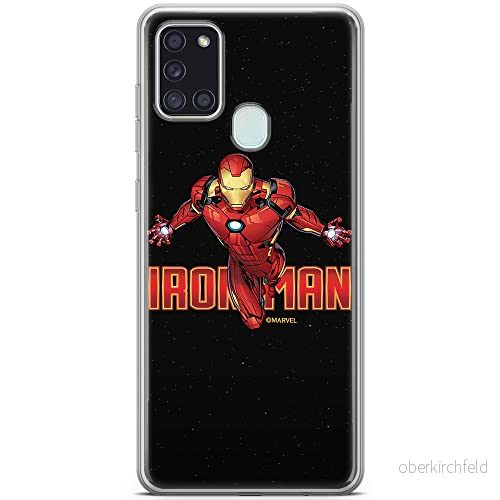 ERT GROUP mobiltelefonfodral för Samsung A21s originalt och officiellt licensierat Marvel mönster Iron Man 030 optimalt anpassad till formen på mobiltelefonen, fodral tillverkad av TPU plast 5904805149559