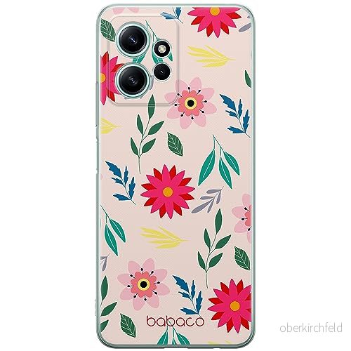 ERT GROUP mobiltelefonfodral för Xiaomi REDMI NOTE 12 4G originalt och officiellt licensierat Babaco mönster Flowers 010 optimalt anpassad till formen på mobiltelefonen, fodral tillverkad av TPU plast 5905511942724