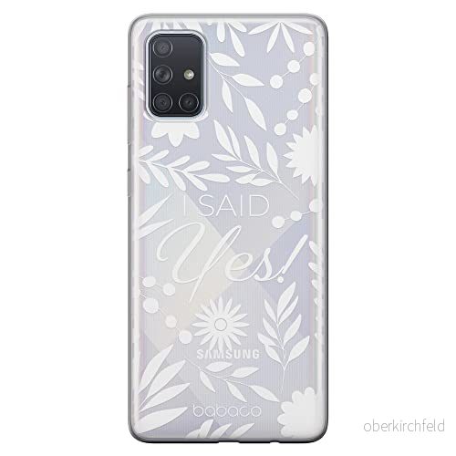 ERT GROUP mobiltelefonfodral för Samsung A71 originalt och officiellt licensierat Babaco mönster I said Yes! 002 Vit optimalt anpassad till formen på mobiltelefonen, gedeeltelijk transparant 5904805772412