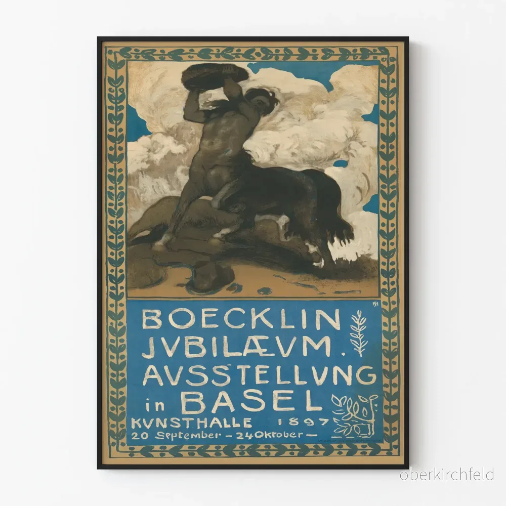 Vintageposter Boecklin Jubileumsutställning Basel 1897