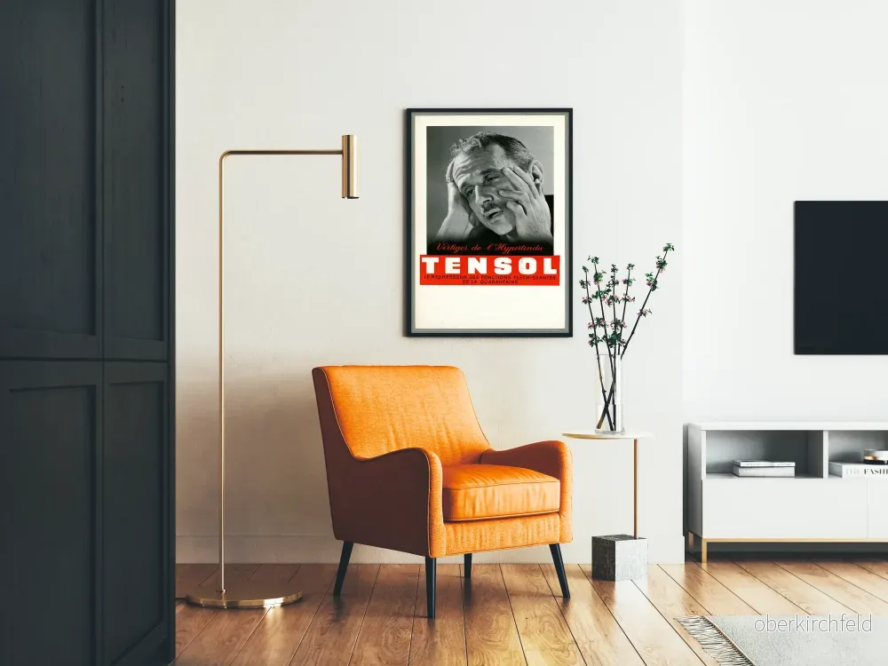 Vintage reklamposter TENSOL för yrsel och högt blodtryck - Bild 2