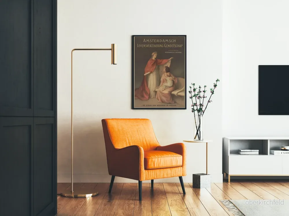 Vintageposter av Amsterdamsch Levensverzekering Genootschap för väggdekoration - Bild 2