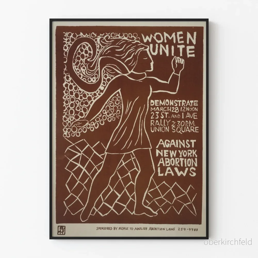 Vintageposter Women Unite - Demonstration mot abortlagarna i New York